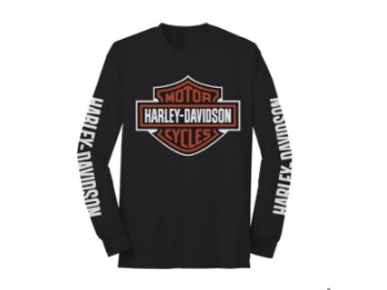 Harley-Davidson Longsleeve Bar & Shield Graphic Schwarz