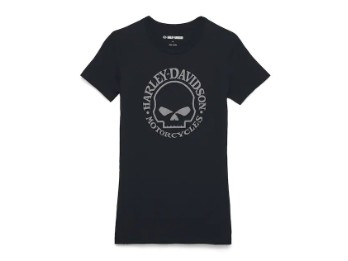 T-Shirt, Willie G. Skull Graphic Tee, Harley-Davidson, Schwarz