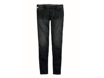 Jeans, Black Label Core Skinny Mid-Rise Jeans, Harley-Davidson, Grau
