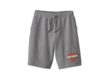 Bar & Shield Fleece-Shorts für Herren - Medium Grey Heather / 99198-24VM