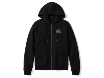 Harley-Davidson Damen Zip Hoodie Willie G Skull Fleece schwarz 99251-25VW