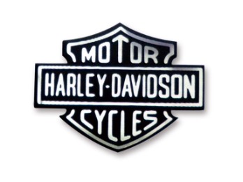 Aufkleber, Bar & Shield Logo, Harley-Davidson, Silber & Schwarz