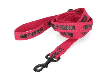 Harley-Davidson HD Text Polyester 72" Hundeleine, Pink MPC104/16