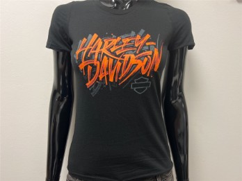 Harley-Davidson T-Shirt Grunge Brush Schwarz