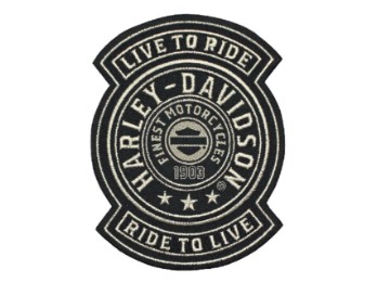 Harley-Davidson Aufnäher Live To Ride Schwarz