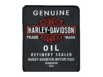 Harley-Davidson Aufnäher Genuine Oil Schwarz