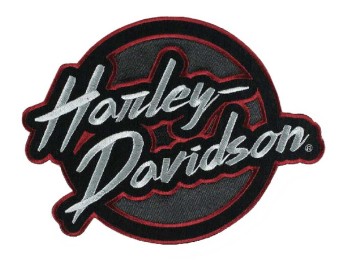 Harley-Davidson Aufnäher Schriftzug Grau