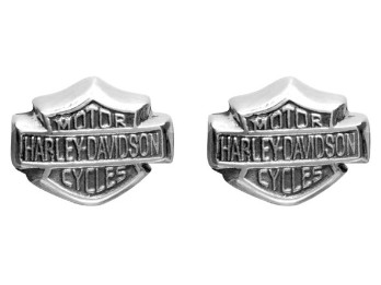 Harley-Davidson Ohrringe Bar & Schield Silber 