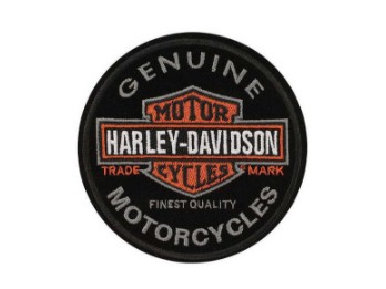 Aufnäher, Schriftzug, Harley-Davidson, Rund