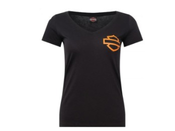 Harley-Davidson Dealer-Shirt Open B&S on BLK mit Lübeck Holstentor Backprint 40294894