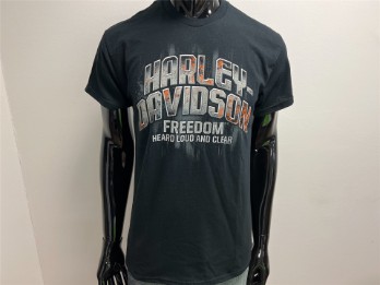 T-Shirt, Metallic, Harley-Davidson, Schwarz