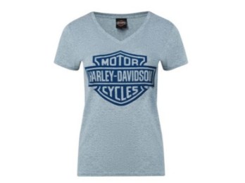 Harley-Davidson Dealer Shirt mit Backprint Lübeck Holstentor B&S on Gray 26289