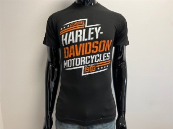 T-Shirt, Contend, Harley-Davidson, Schwarz
