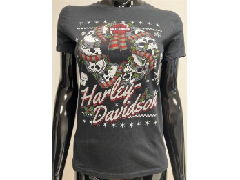 Harley-Davidson Damen T-Shirt Wreath Schwarz