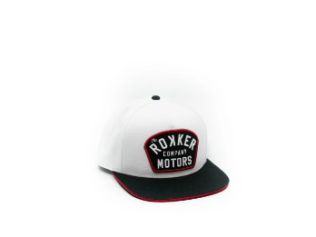 Rokker Motors Patch Snapback One Size White 9117