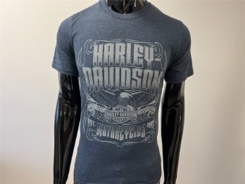 T-Shirt, Warrior, Harley-Davidson, Blau