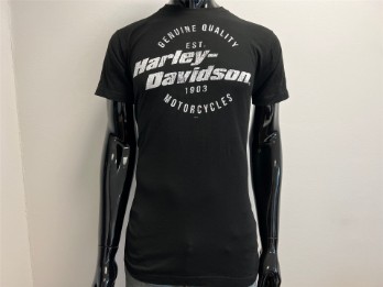 T-Shirt, Simple Distressed, Harley-Davidson, Schwarz