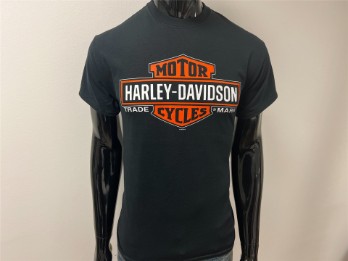 T-Shirt, Elongated Bar & Shield, Harley-Davidson, Schwarz