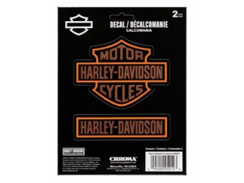 Harley-Davidson® 2-Piece Bar & Shield Text Logo Vinyl Decal Aufkleber CG25212