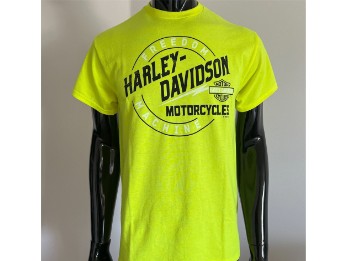 Harley-Davidson Dealershirt Back Around Gelb 