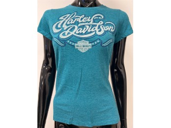Harley-Davidson Damen T-Shirt Free Lds Blau