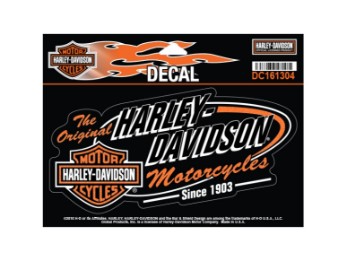 Harley-Davidson Aufkleber Retro Schriftzug