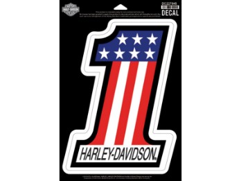 Harley-Davidson Aufkleber #1 Rot-Weiß-Blau groß