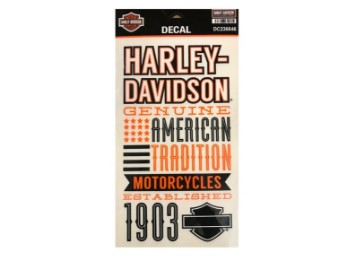 Harley-Davidson Aufkleber Stack Klar