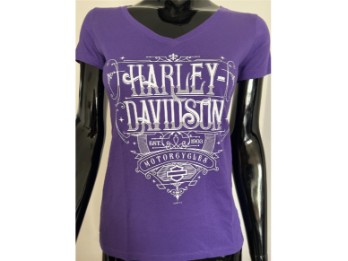 Harley-Davidson Dealer Shirts mit Backprint Lübeck Holstentor Dazzle Damen 25013  XXL