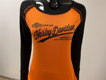 Harley-Davidson Longsleeves Transit Orange/Schwarz