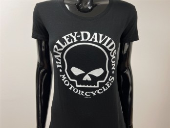 T-Shirt, Willie G Skull, Harley-Davidson, Schwarz