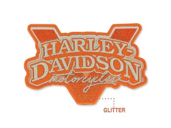 Harley-Davidson Aufnäher V-Twin Power Glitzer