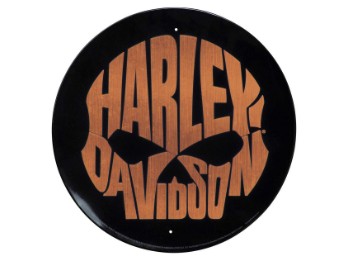 Harley-Davidson Blechschild Willie G. Rund Kupfer