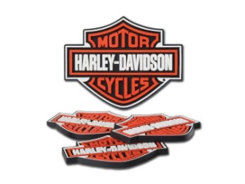 Untersetzer, Bar & Shield, Harley-Davidson, Orange