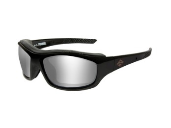 Harley-Davidson Sonnenbrille Tunnel Grey Silver Flash Gloss Black Frame