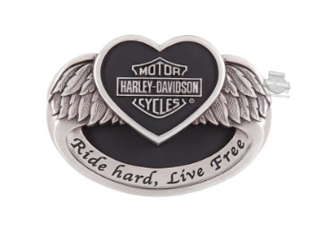 Gürtelschnalle, Engelsherz, Harley-Davidson