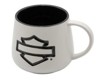 Harley-Davidson® Kaffeetasse aus Keramik mit geprägtem „Open Bar & Shield“ / HDX-98671