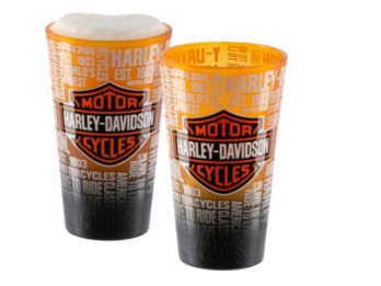 Biergläser Set, Repeat Pint, Harley-Davidson, orange