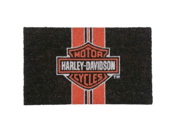 Fußmatte, Bar & Shield, Stripes, Harley-Davidson, Schwarz