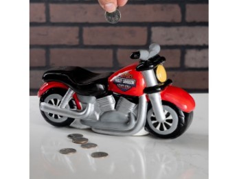 Harley-Davidson Kid’s Motorcycle Shaped Ceramic Piggy Bank Spardose – HDX-99338