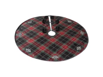Harley-Davidson Holiday Weihnachtsbaum-Teppich kariert 122cm