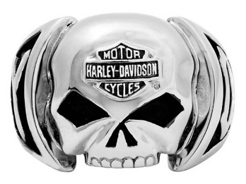 Ring, Willie G. Skull, Harley-Davidson, Edelstahl