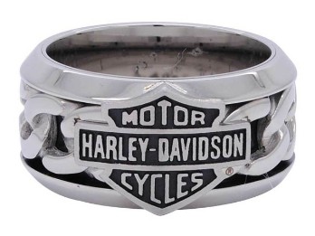 Ring, Bar & Shield, Harley-Davidson, Edelstahl