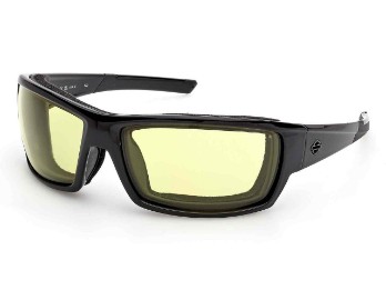 Harley-Davidson® Herren-Sonnenbrille Juneau 2.0 mit gelber Lichtanpassung, glänzend schwarz HZ0048/S 01J