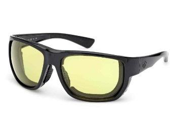 Harley-Davidson® Herren-Sonnenbrille mit Metalleinfassung, gelb, lichtverstellbar, glänzend schwarz HZ0052/S 01J