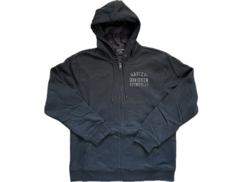 Harley-Davidson Hoodie-Knit Sweatjacke Black innen kariert 96783-25vm