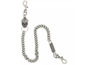 Harley-Davidson Geldbörsenkette Skull & Spring 24" antik Nickel MAU301/61