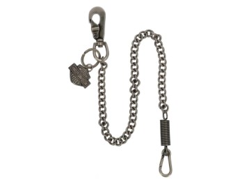 Harley-Davidson® Herren-Geldbörsenkette mit Bar & Shield-Logo, 61 cm (24 Zoll), Antiknickel MAU302/61