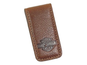 Bar & Shield Leather Money Clip Braun Geldklammer Geldclip