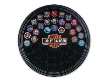 Harley-Davidson Poker Chips Rahmen Rund Collectors Fram 47 Schwarz